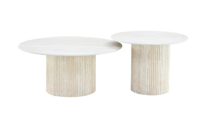 Table basse - BAELA - céramique - beige