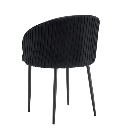 Chaise - CARLA - velours noir