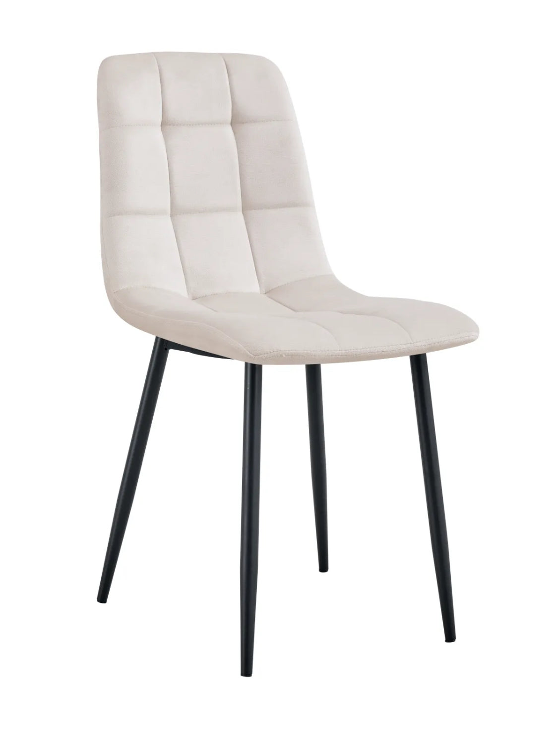 Chaise - ELSA - velours blanc