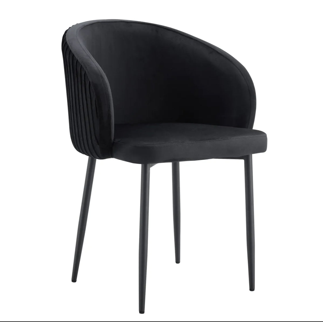 Chaise - CARLA - velours noir