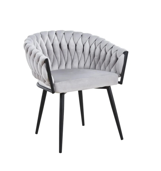 Chaise - MAYA - velours gris