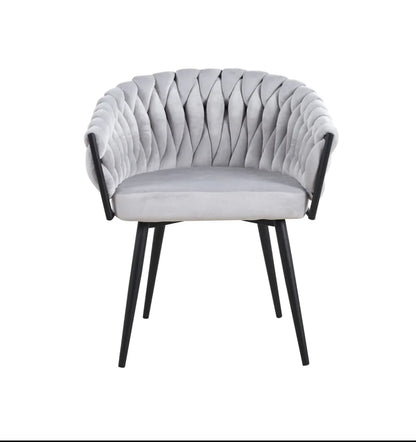 Chaise - MAYA - velours gris