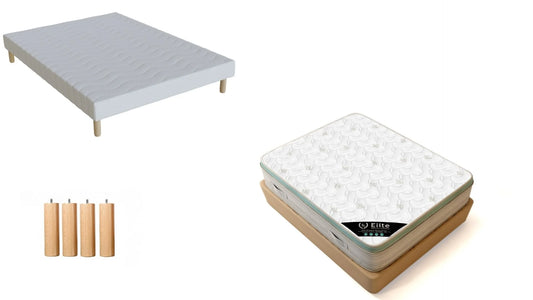 Matelas 27cm + sommiers tapissé