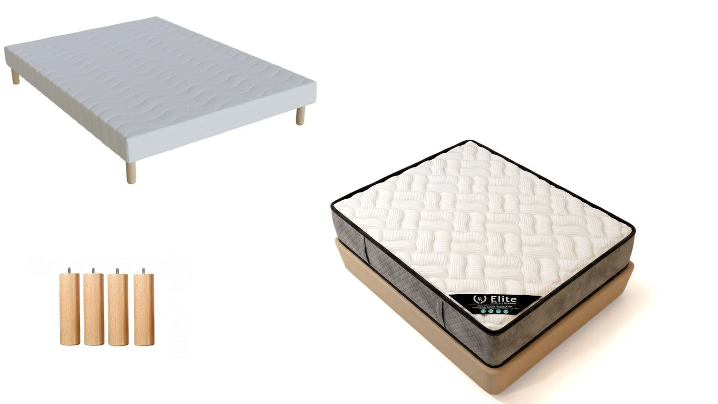 Matelas 30cm d’épaisseur + Sommiers tapissé