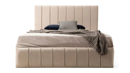 Pack Complet Cadre De Lit Polo Beige (sommiers + matelas)